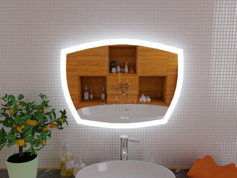 Зеркало для ванной с подсветкой Асти 80х60 см
