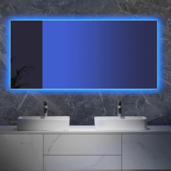 Зеркало с цветной RGB подсветкой для ванной комнаты Прайм