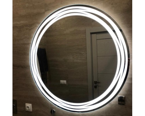 Круглое зеркало с подсветкой в ванной Арабелла
